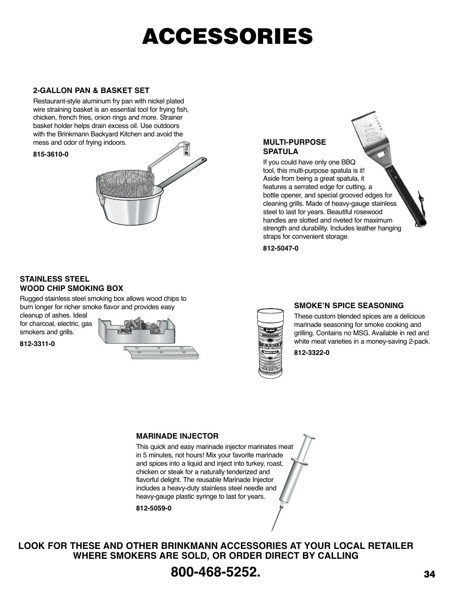 Accessories | Brinkmann 6430 User Manual | Page 35 / 36