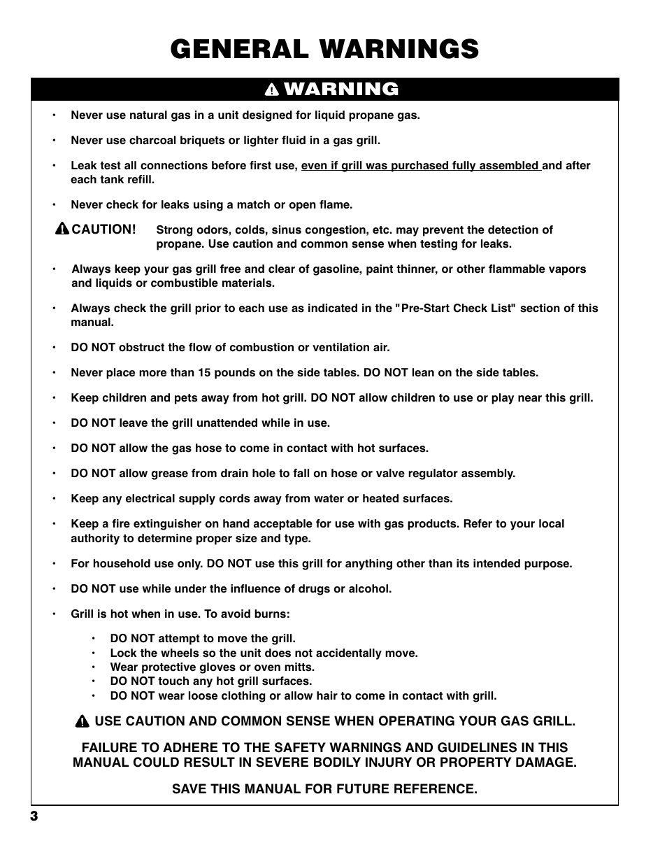 General warnings, Warning | Brinkmann 6430 User Manual | Page 4 / 36