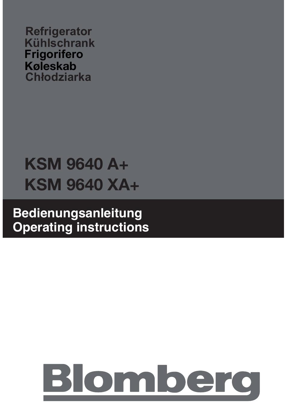 Blomberg KSM 9640 A+ User Manual | 94 pages