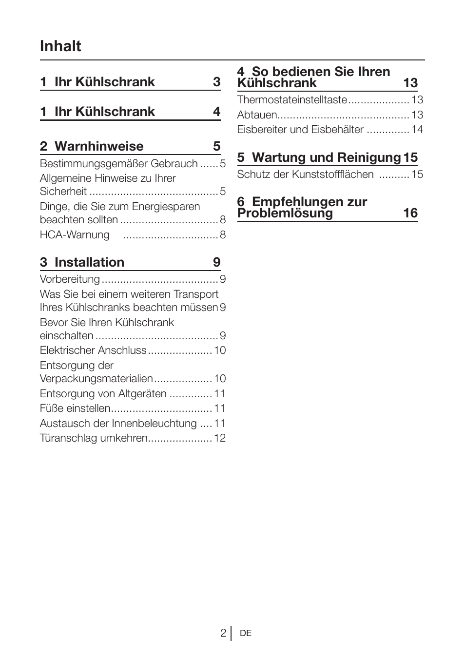 Inhalt | Blomberg KSM 9640 A+ User Manual | Page 21 / 94