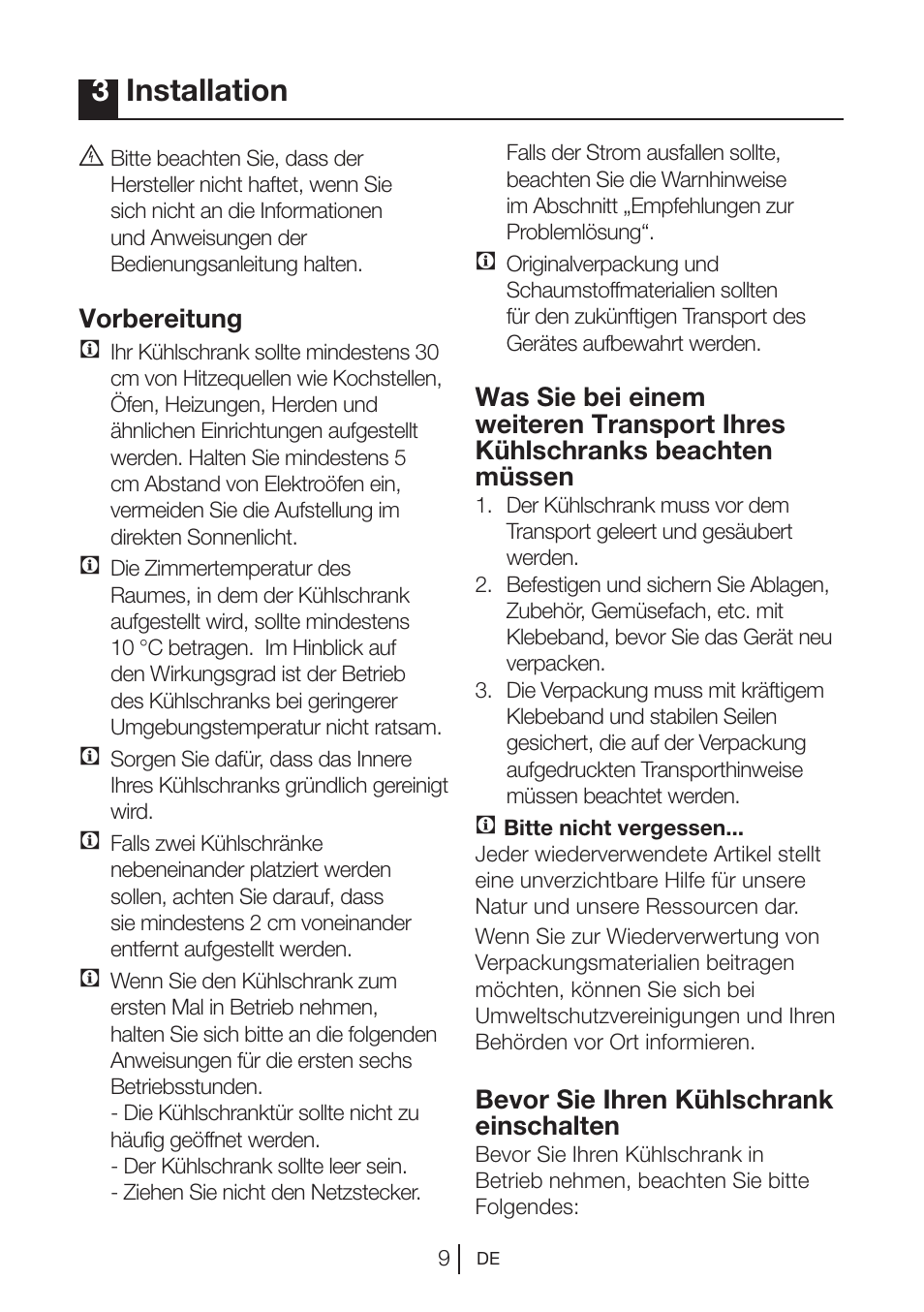 3installation | Blomberg KSM 9640 A+ User Manual | Page 28 / 94