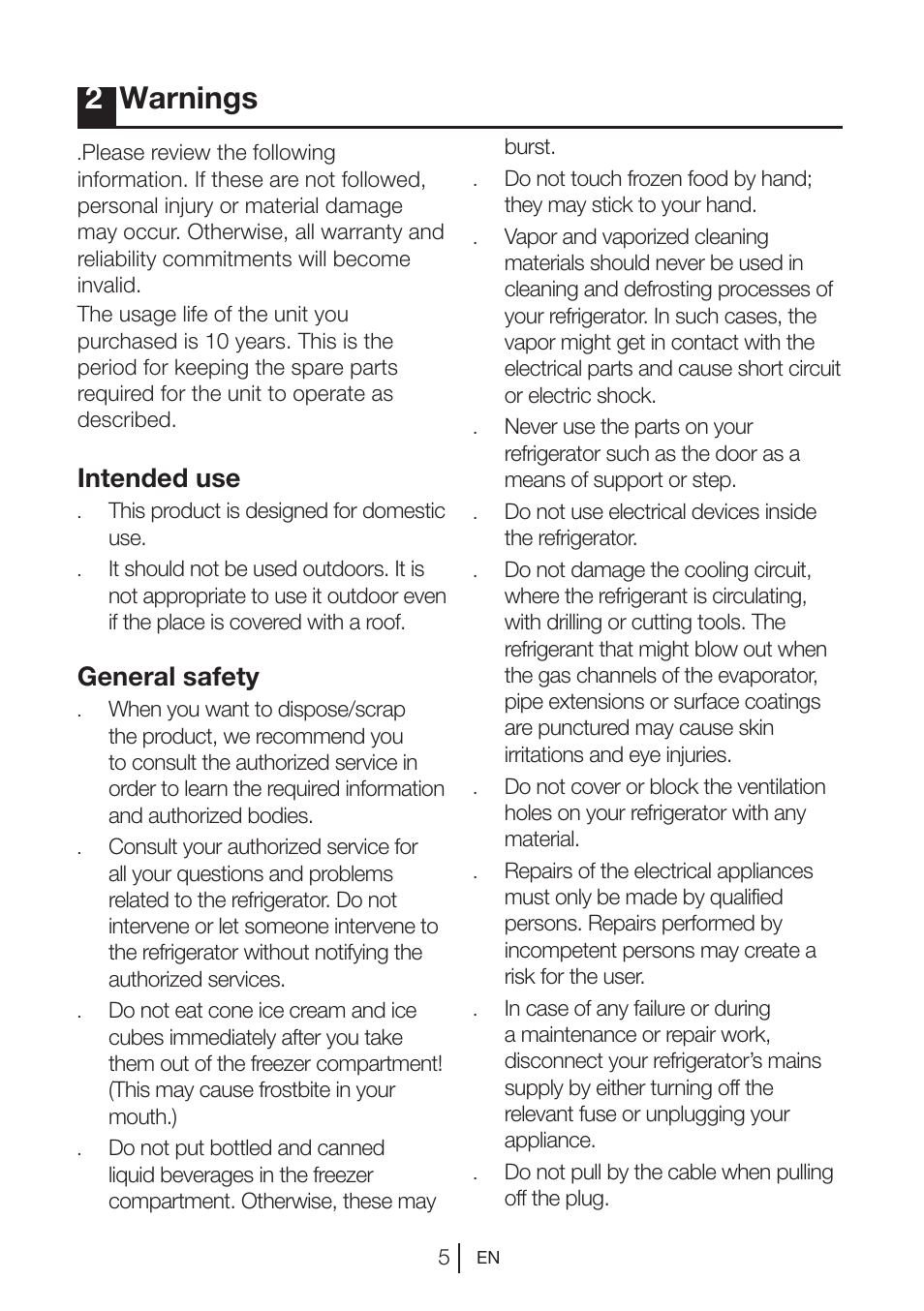 2warnings | Blomberg KSM 9640 A+ User Manual | Page 6 / 94