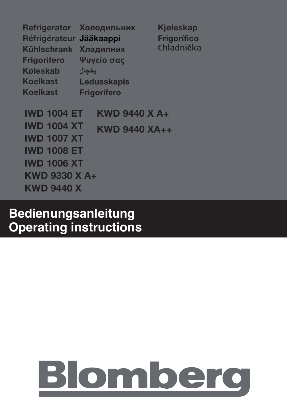 Blomberg KWD 9440 X A+ User Manual | 601 pages