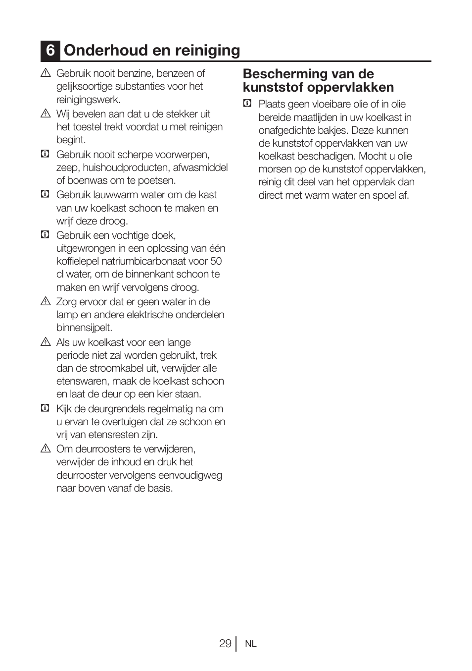 6onderhoud en reiniging, Bescherming van de kunststof oppervlakken | Blomberg KWD 9440 X A+ User Manual | Page 208 / 601