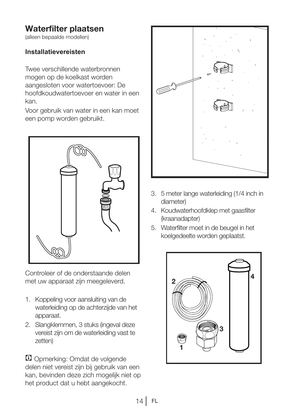 Waterfilter plaatsen | Blomberg KWD 9440 X A+ User Manual | Page 228 / 601