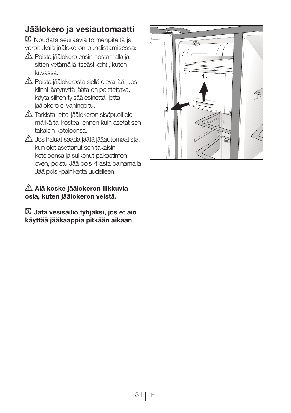 Jäälokero ja vesiautomaatti c | Blomberg KWD 9440 X A+ User Manual | Page 315 / 601