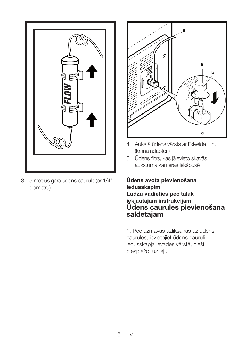 Ūdens caurules pievienošana saldētājam | Blomberg KWD 9440 X A+ User Manual | Page 402 / 601