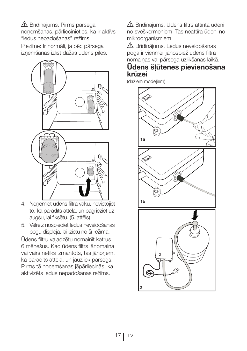 Ūdens šļūtenes pievienošana krūzei | Blomberg KWD 9440 X A+ User Manual | Page 404 / 601