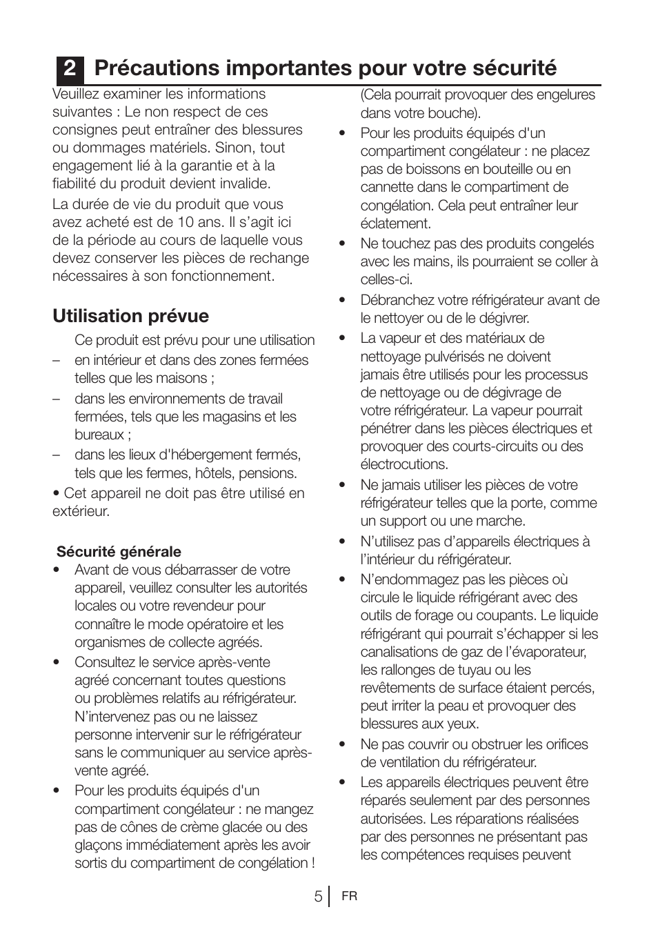 2précautions importantes pour votre sécurité, Utilisation prévue | Blomberg KWD 9440 X A+ User Manual | Page 41 / 601