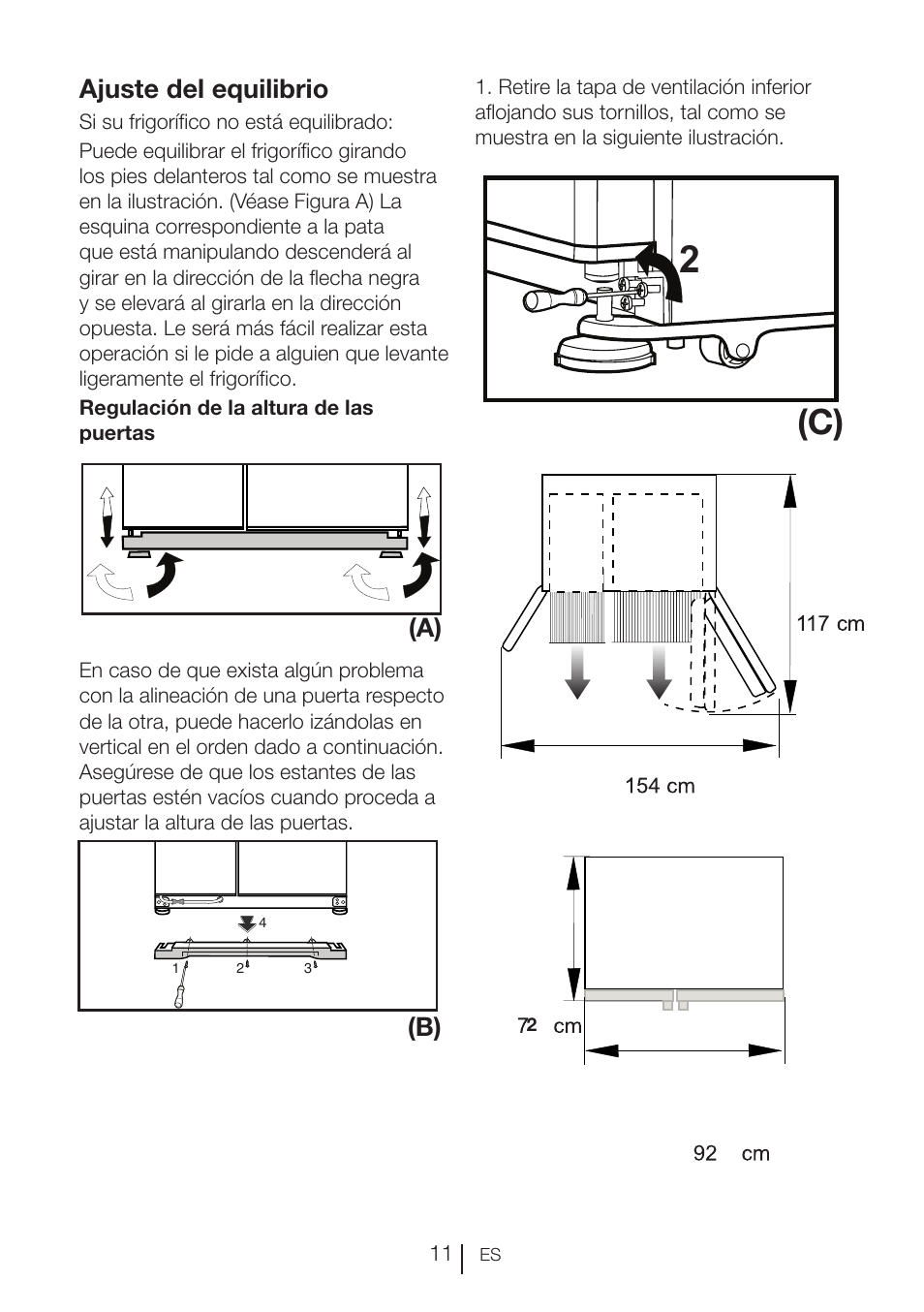 Ajuste del equilibrio, A) (b) | Blomberg KWD 9440 X A+ User Manual | Page 433 / 601