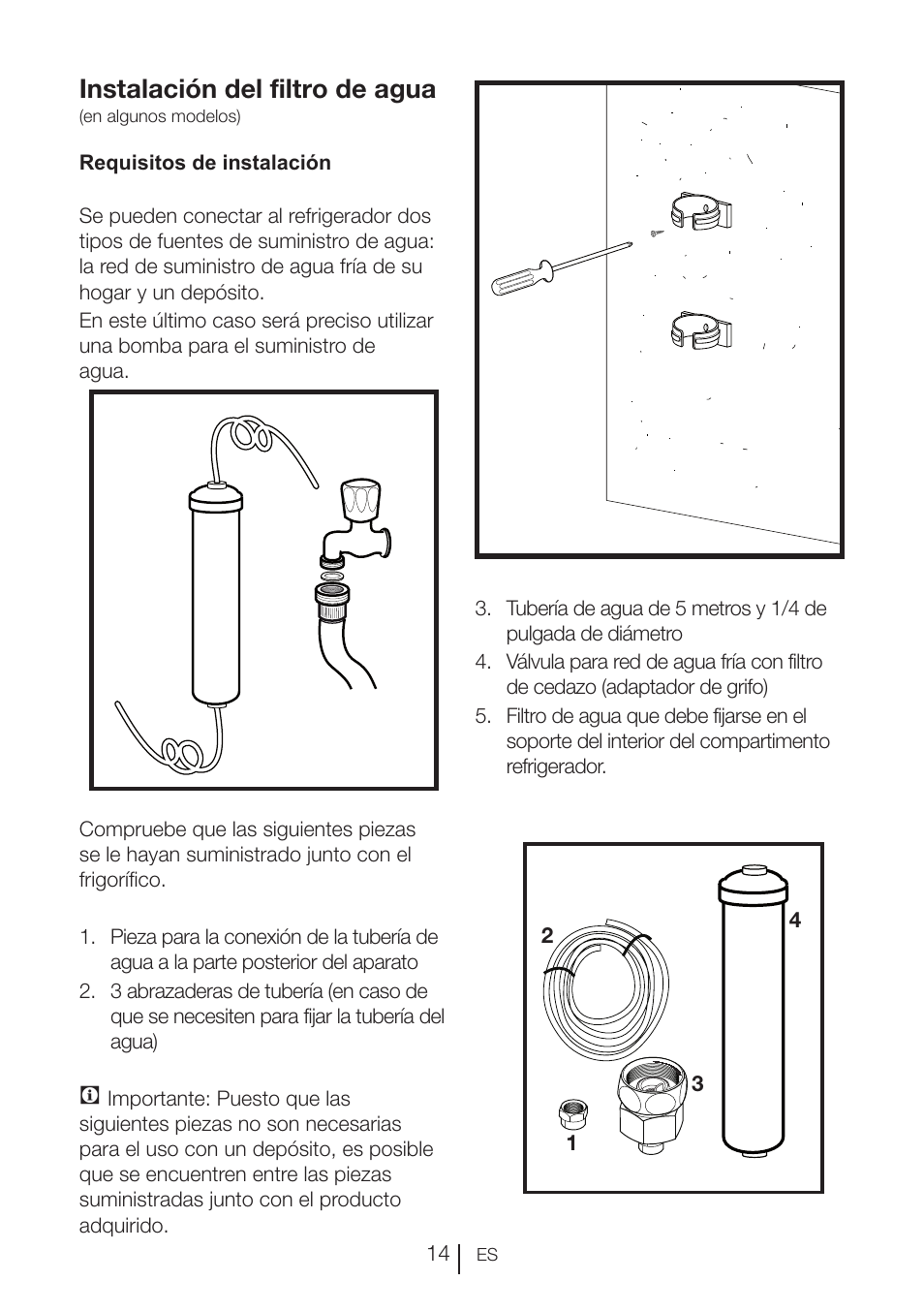 Instalación del filtro de agua | Blomberg KWD 9440 X A+ User Manual | Page 436 / 601