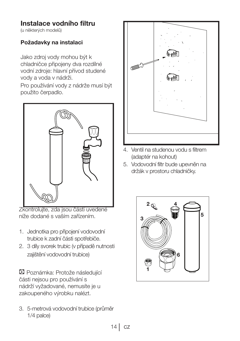 Instalace vodního filtru | Blomberg KWD 9440 X A+ User Manual | Page 579 / 601