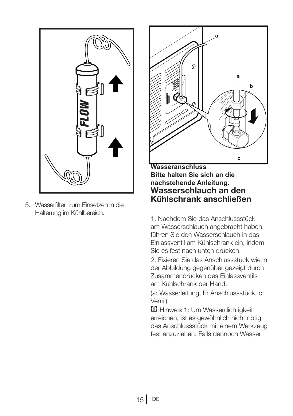 Wasserschlauch an den kühlschrank anschließen | Blomberg KWD 9440 X A+ User Manual | Page 89 / 601