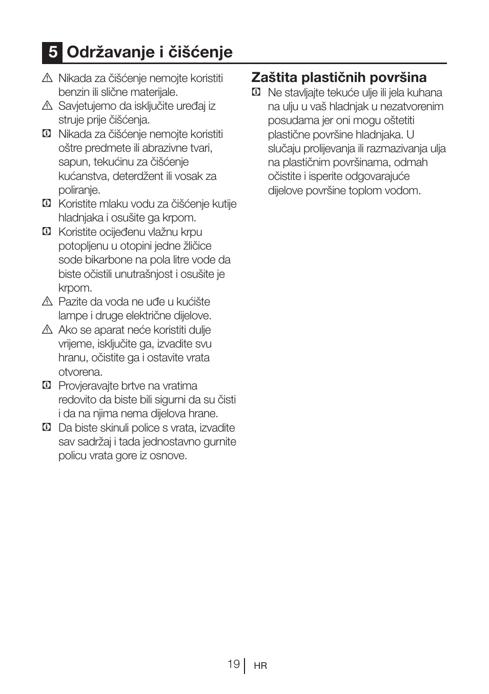 5održavanje i čišćenje, Zaštita plastičnih površina | Blomberg KQD 1250 X A++ User Manual | Page 157 / 358