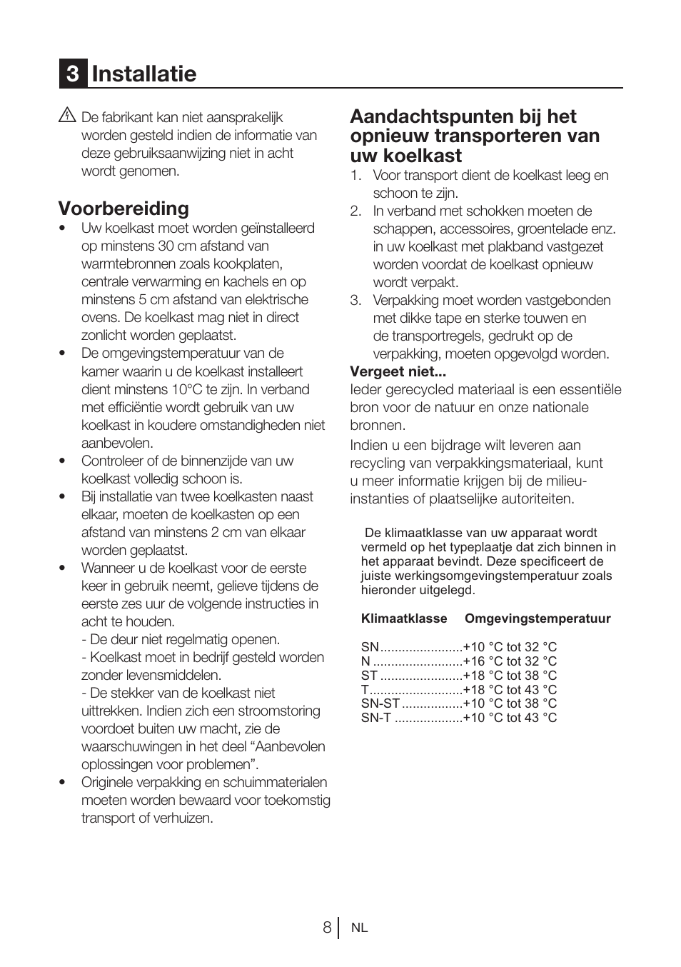 3installatie, Voorbereiding | Blomberg KQD 1250 X A++ User Manual | Page 233 / 358