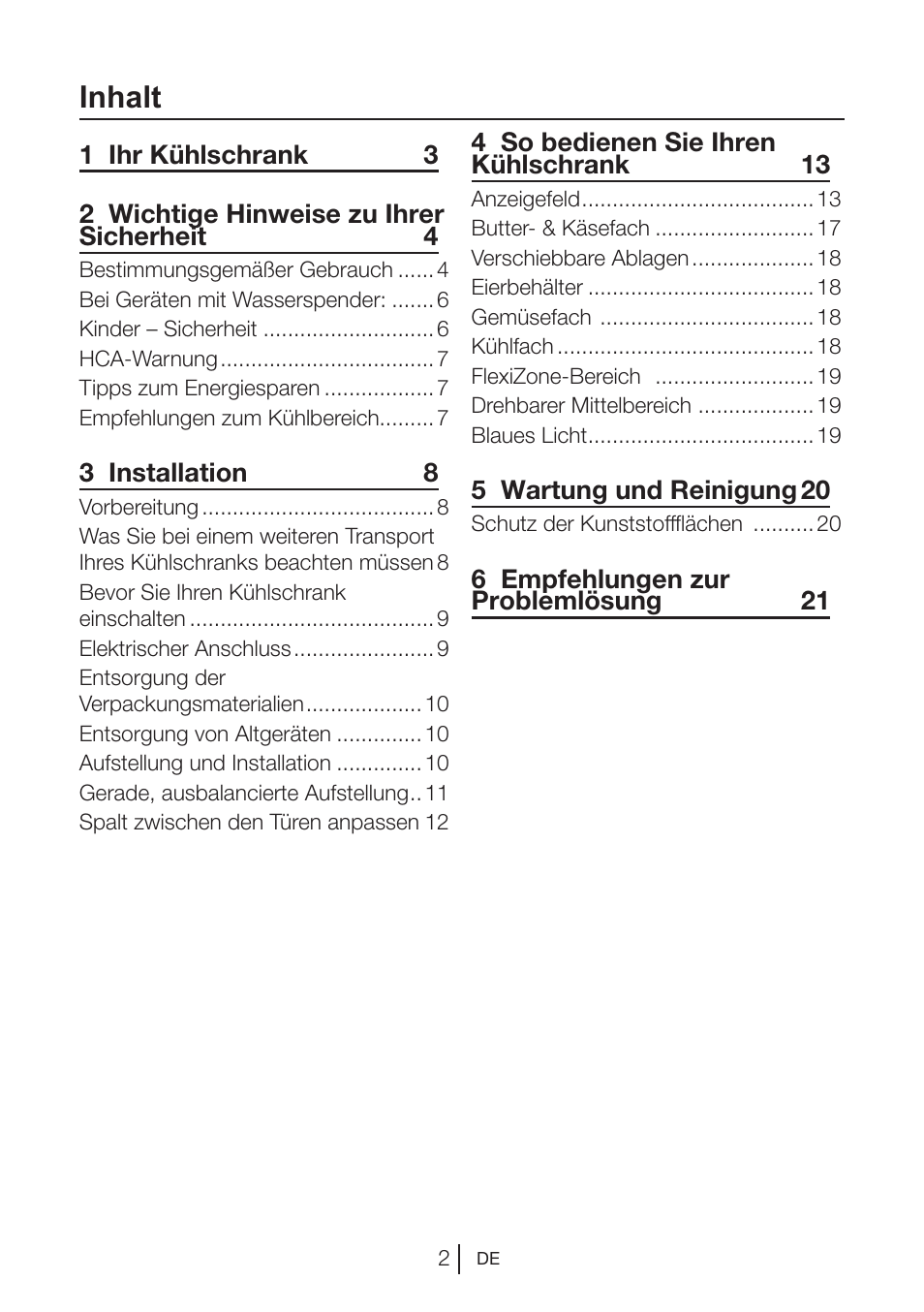 Inhalt | Blomberg KQD 1250 X A++ User Manual | Page 25 / 358