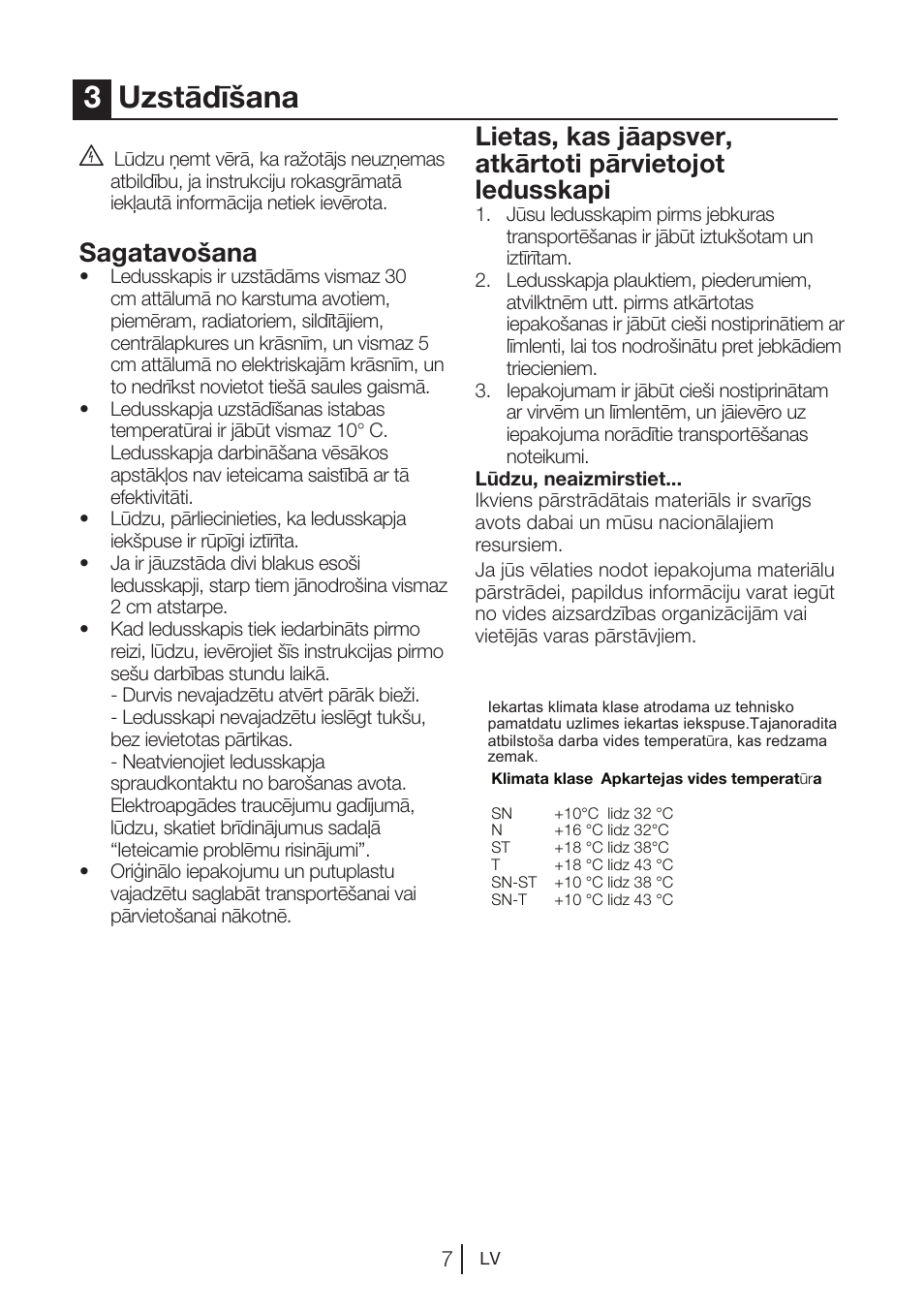 3uzstādīšana, Sagatavošana | Blomberg KQD 1250 X A++ User Manual | Page 254 / 358