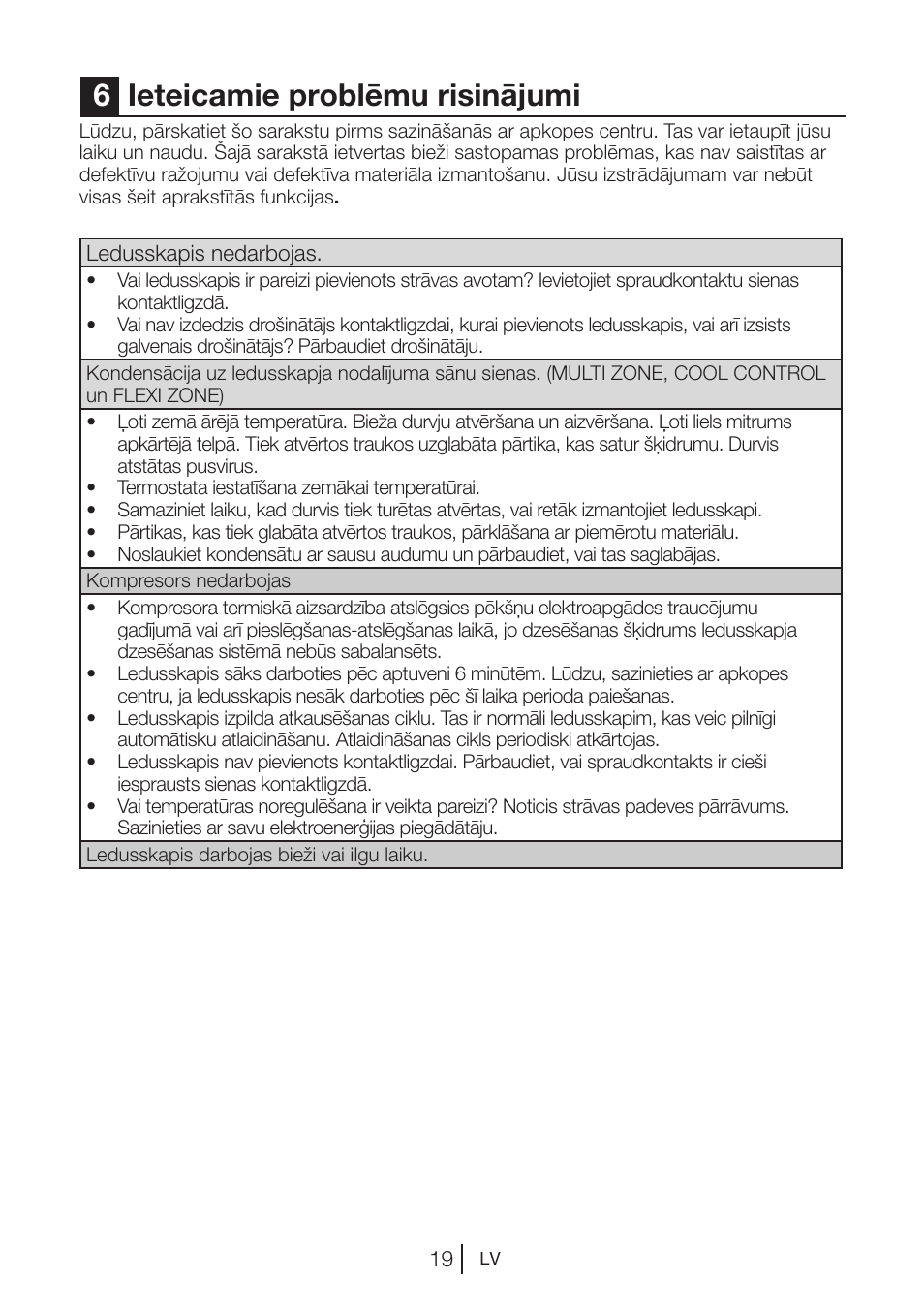 6ieteicamie problēmu risinājumi | Blomberg KQD 1250 X A++ User Manual | Page 266 / 358