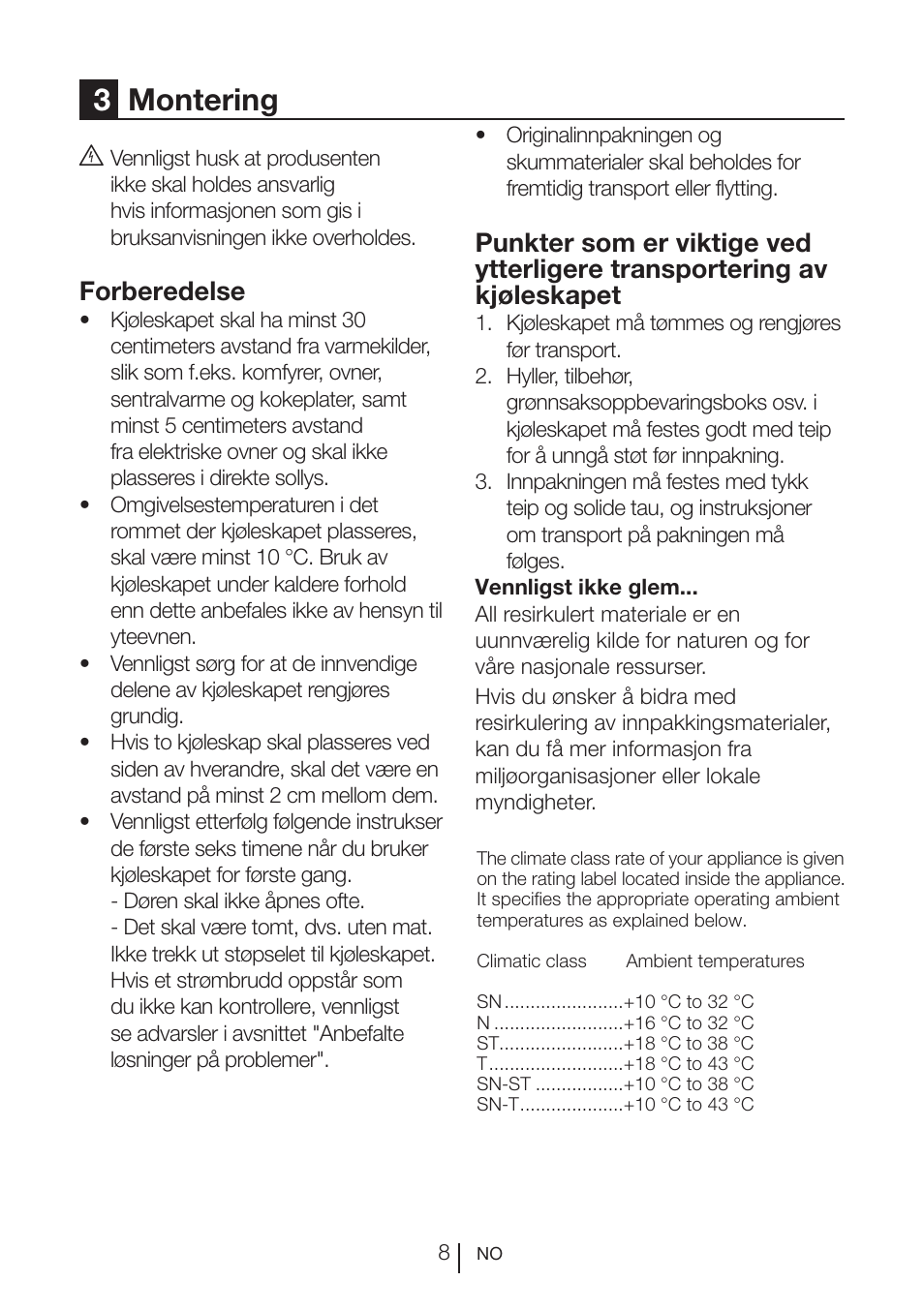 3montering, Forberedelse | Blomberg KQD 1250 X A++ User Manual | Page 343 / 358