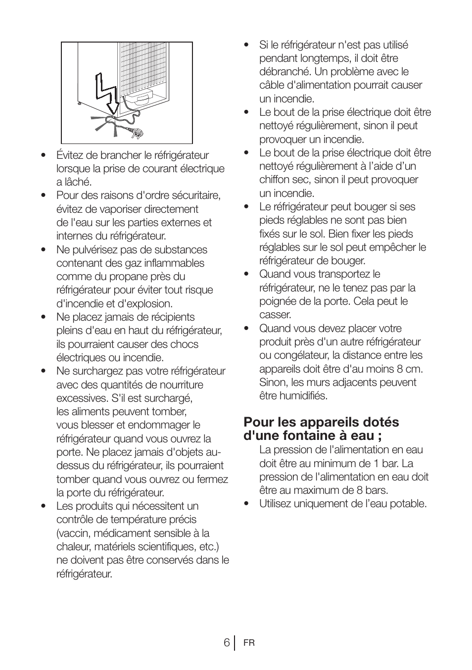 Pour les appareils dotés d'une fontaine à eau | Blomberg KQD 1250 X A++ User Manual | Page 53 / 358