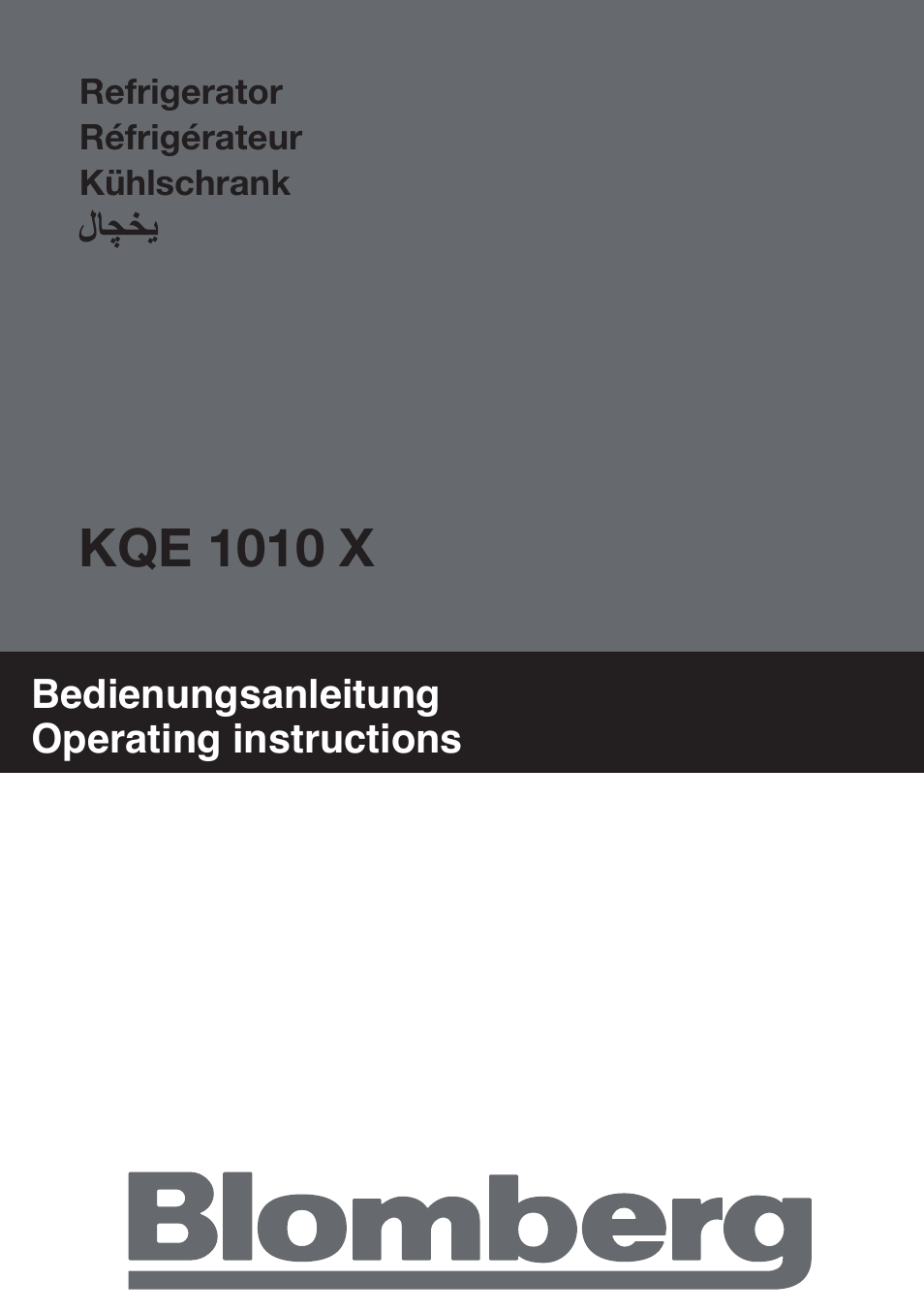Blomberg KQE 1010 X User Manual | 84 pages