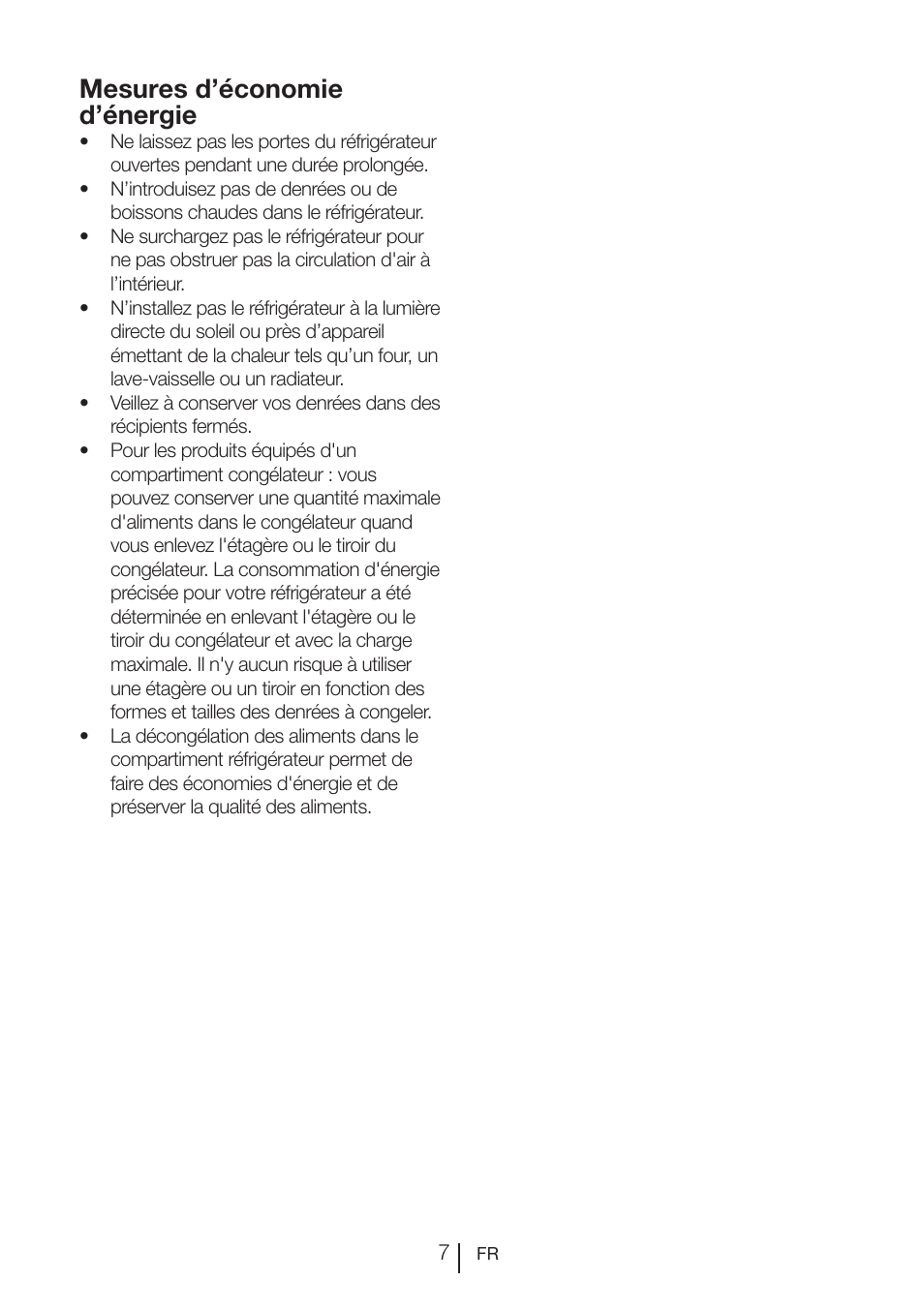 Mesures d’économie d’énergie | Blomberg KQE 1010 X User Manual | Page 28 / 84