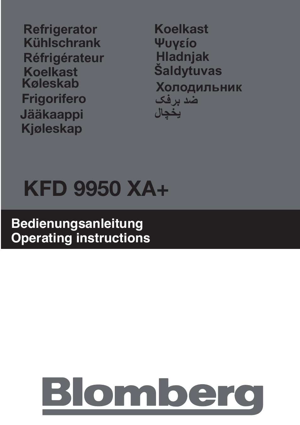 Blomberg KFD 9950 X A+ User Manual | 372 pages