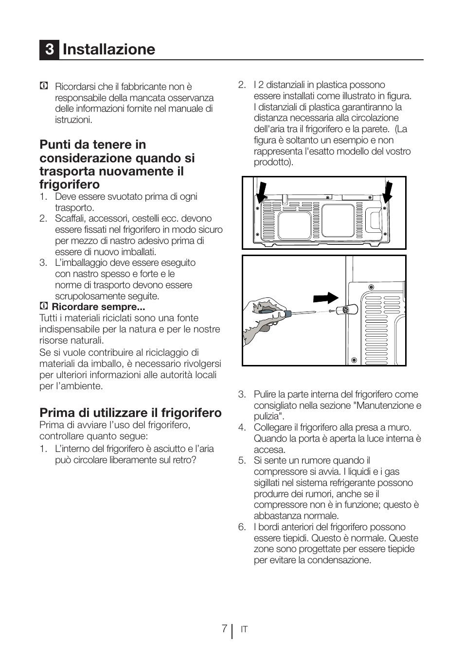 3installazione, Prima di utilizzare il frigorifero | Blomberg KFD 9950 X A+ User Manual | Page 132 / 372