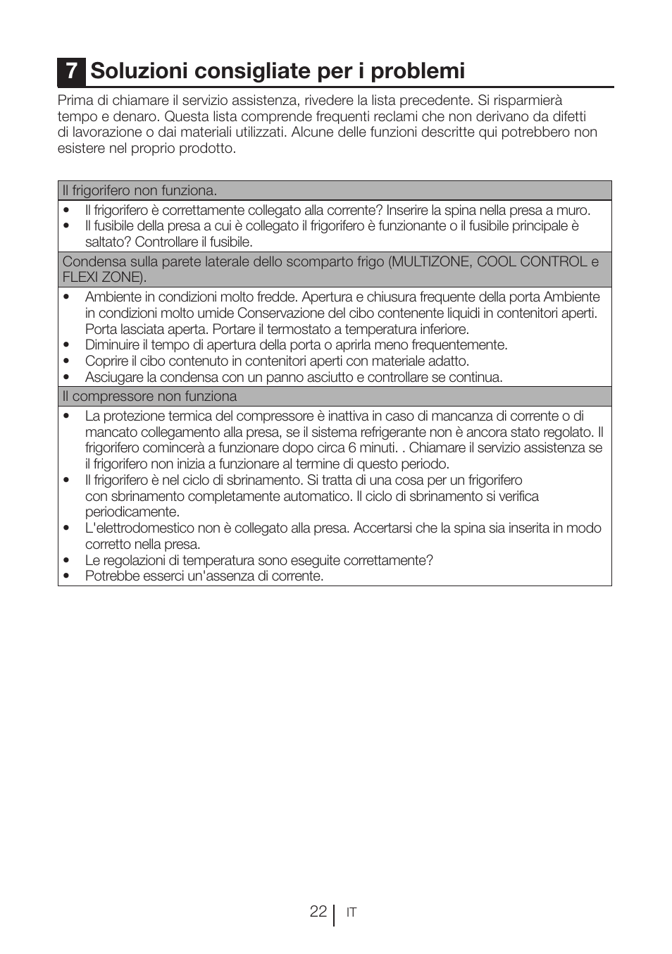 7soluzioni consigliate per i problemi | Blomberg KFD 9950 X A+ User Manual | Page 147 / 372