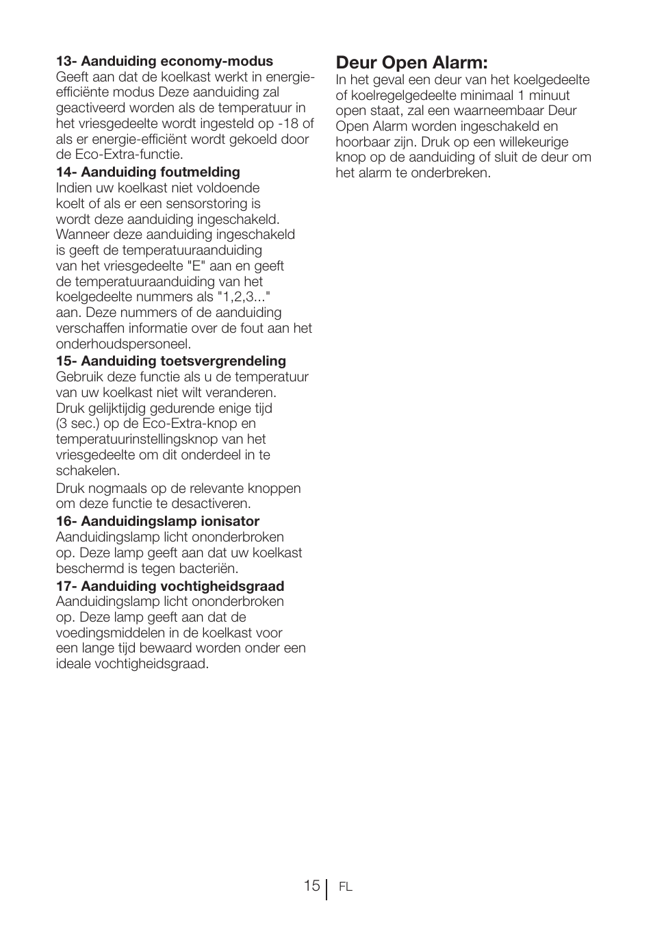 Deur open alarm | Blomberg KFD 9950 X A+ User Manual | Page 213 / 372