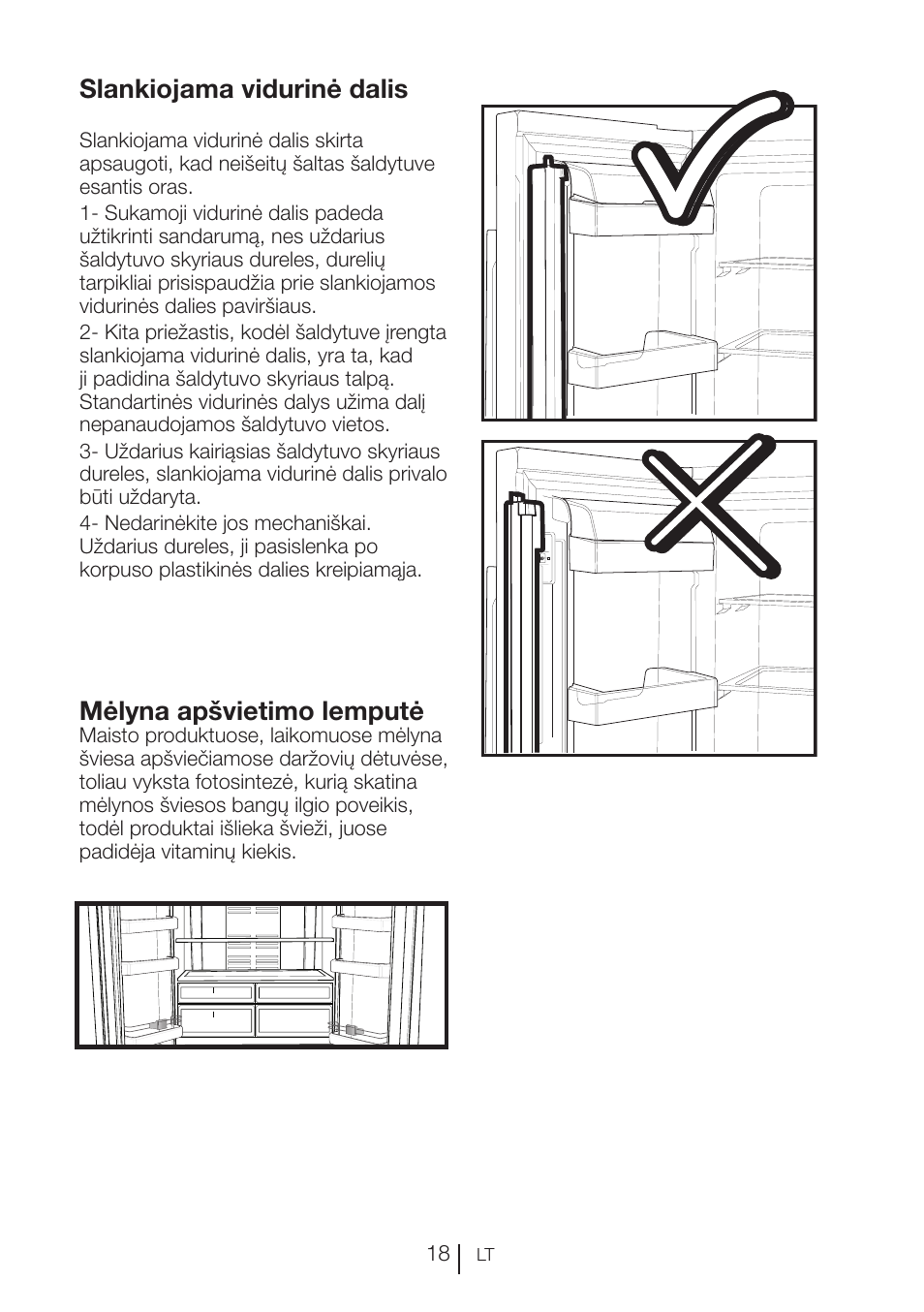 Slankiojama vidurinė dalis, Mėlyna apšvietimo lemputė | Blomberg KFD 9950 X A+ User Manual | Page 291 / 372