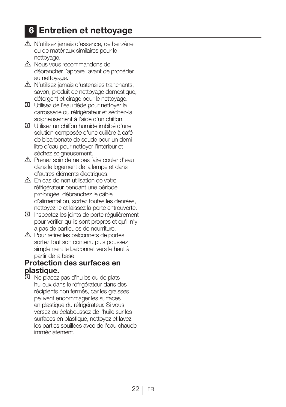 6entretien et nettoyage | Blomberg KFD 9950 X A+ User Manual | Page 73 / 372