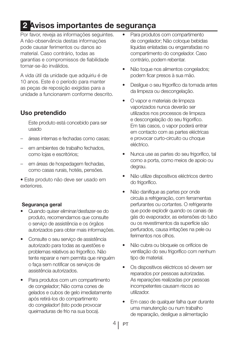2avisos importantes de segurança | Blomberg KWS 9220 X User Manual | Page 117 / 311