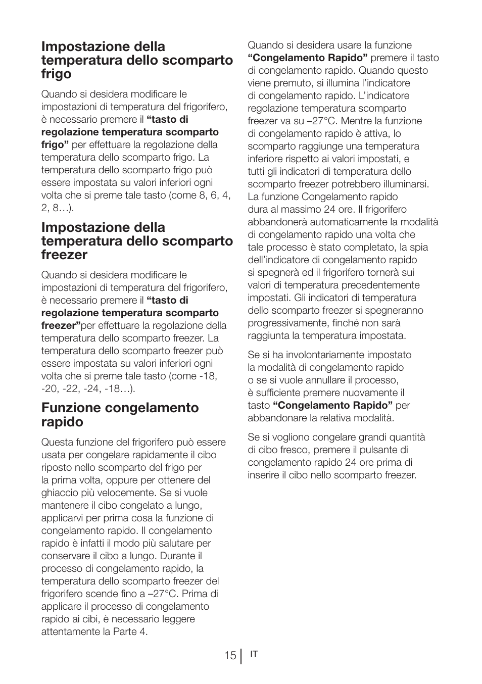 Funzione congelamento rapido | Blomberg KWS 9220 X User Manual | Page 241 / 311