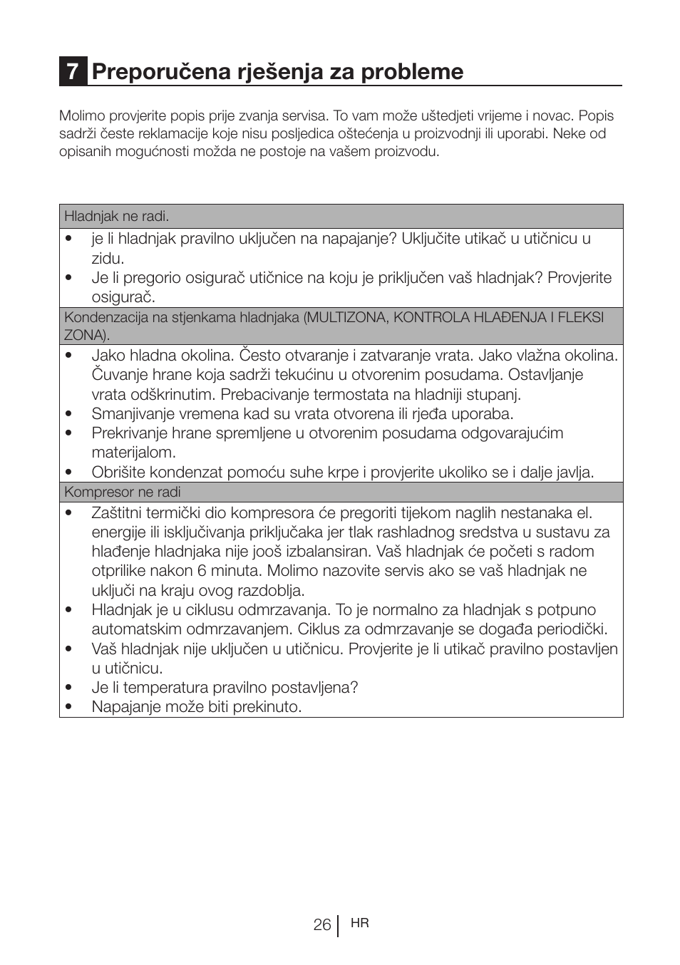 7preporučena rješenja za probleme | Blomberg KWS 9220 X User Manual | Page 280 / 311