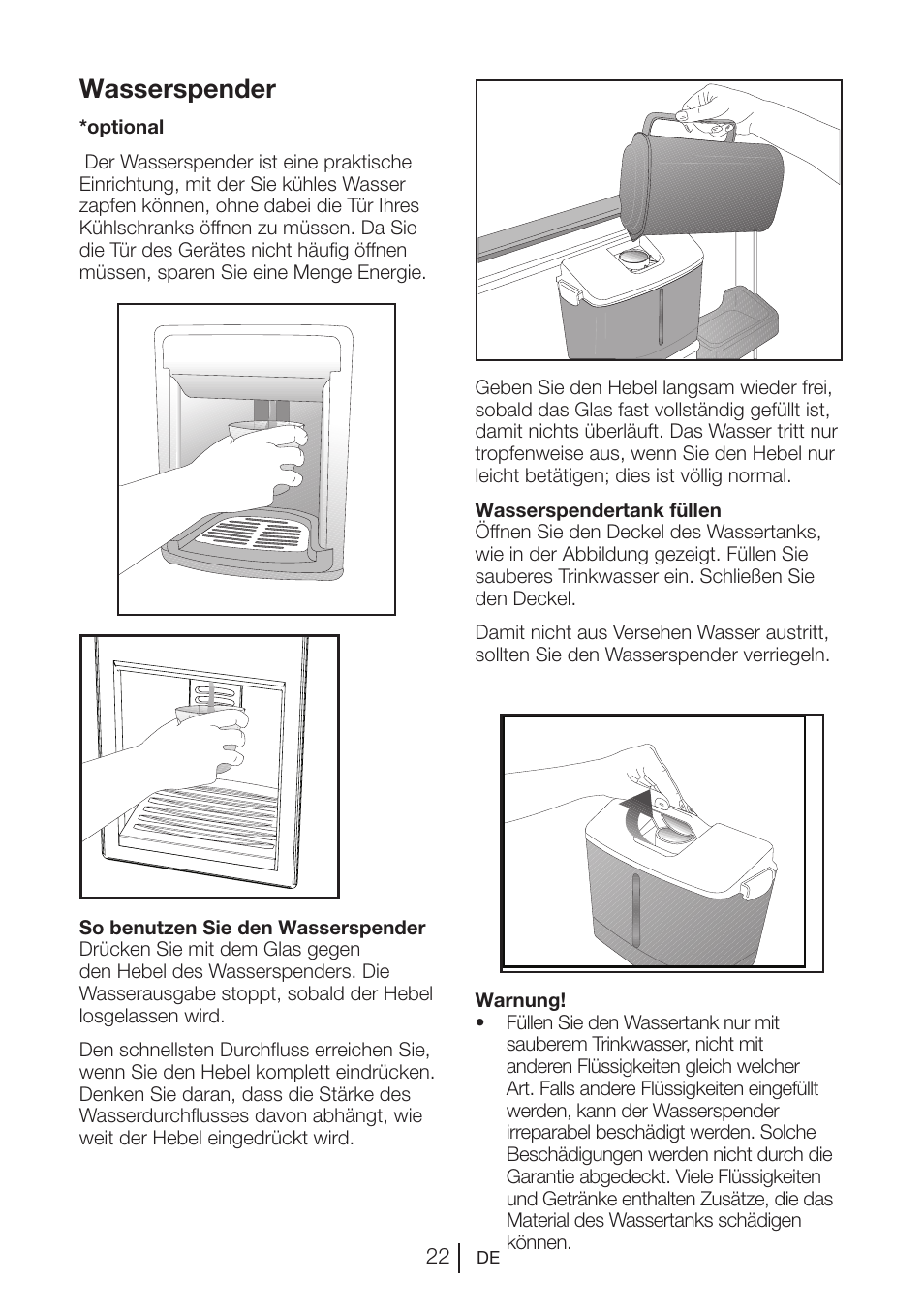 Wasserspender | Blomberg KWS 9220 X User Manual | Page 79 / 311