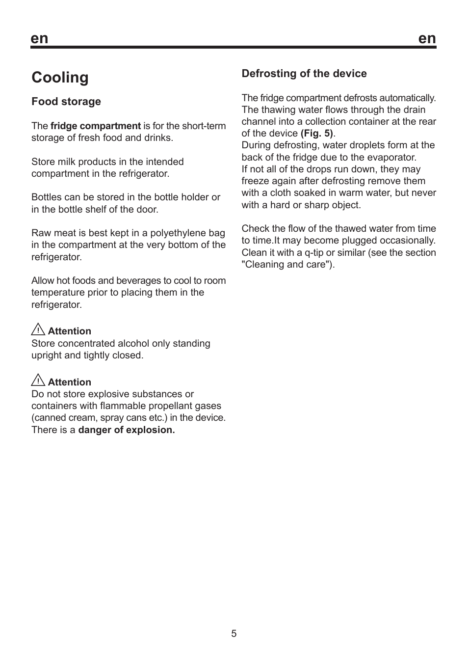 Cooling | Blomberg WKWD 1500 X - 1 User Manual | Page 20 / 60