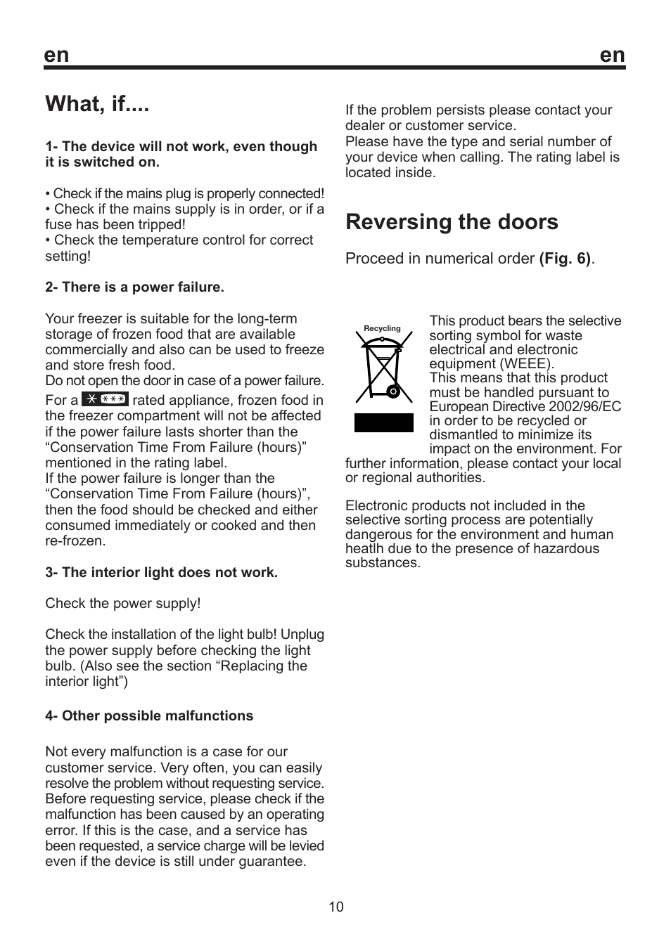 What, if, Reversing the doors | Blomberg WKWD 1500 X - 1 User Manual | Page 25 / 60