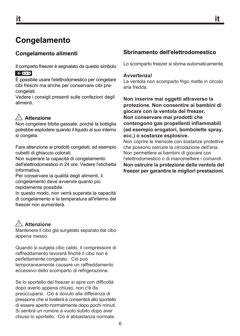 Congelamento | Blomberg WKWD 1500 X - 1 User Manual | Page 32 / 60