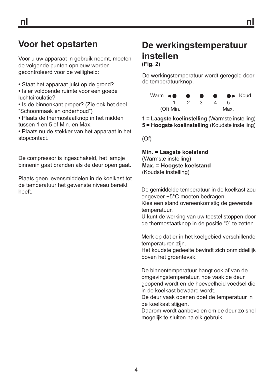 De werkingstemperatuur instellen, Voor het opstarten | Blomberg WKWD 1500 X - 1 User Manual | Page 41 / 60