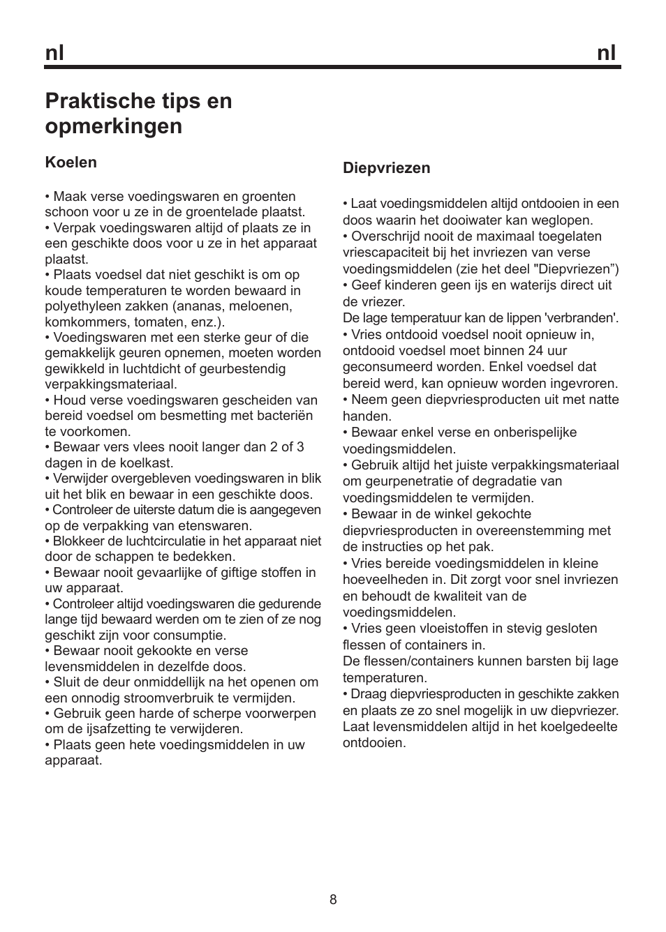 Praktische tips en opmerkingen | Blomberg WKWD 1500 X - 1 User Manual | Page 45 / 60