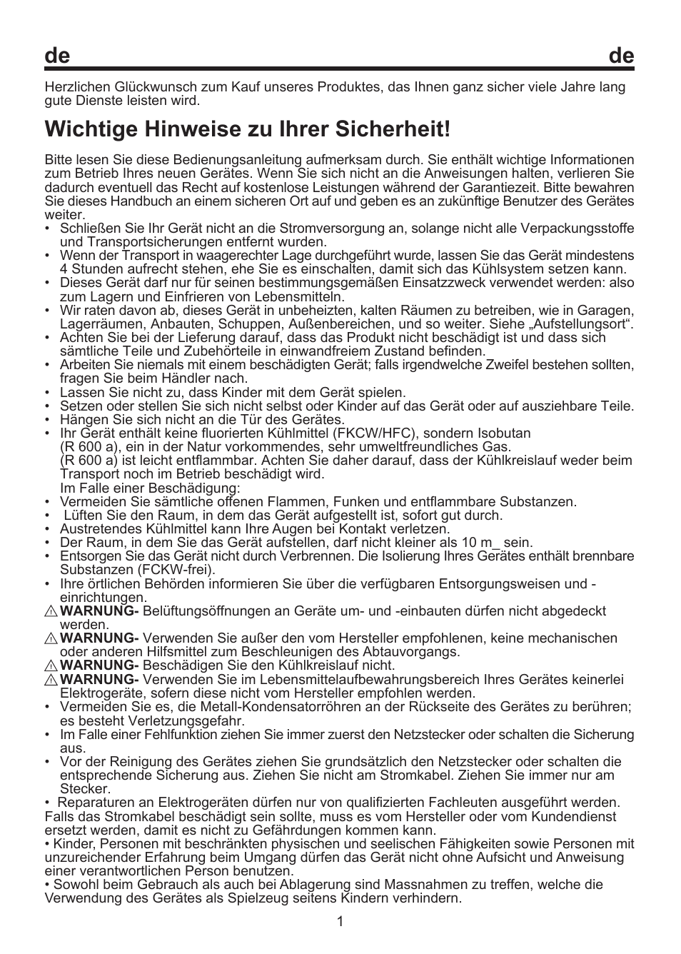 Wichtige hinweise zu ihrer sicherheit | Blomberg WKWD 1500 X - 1 User Manual | Page 5 / 60