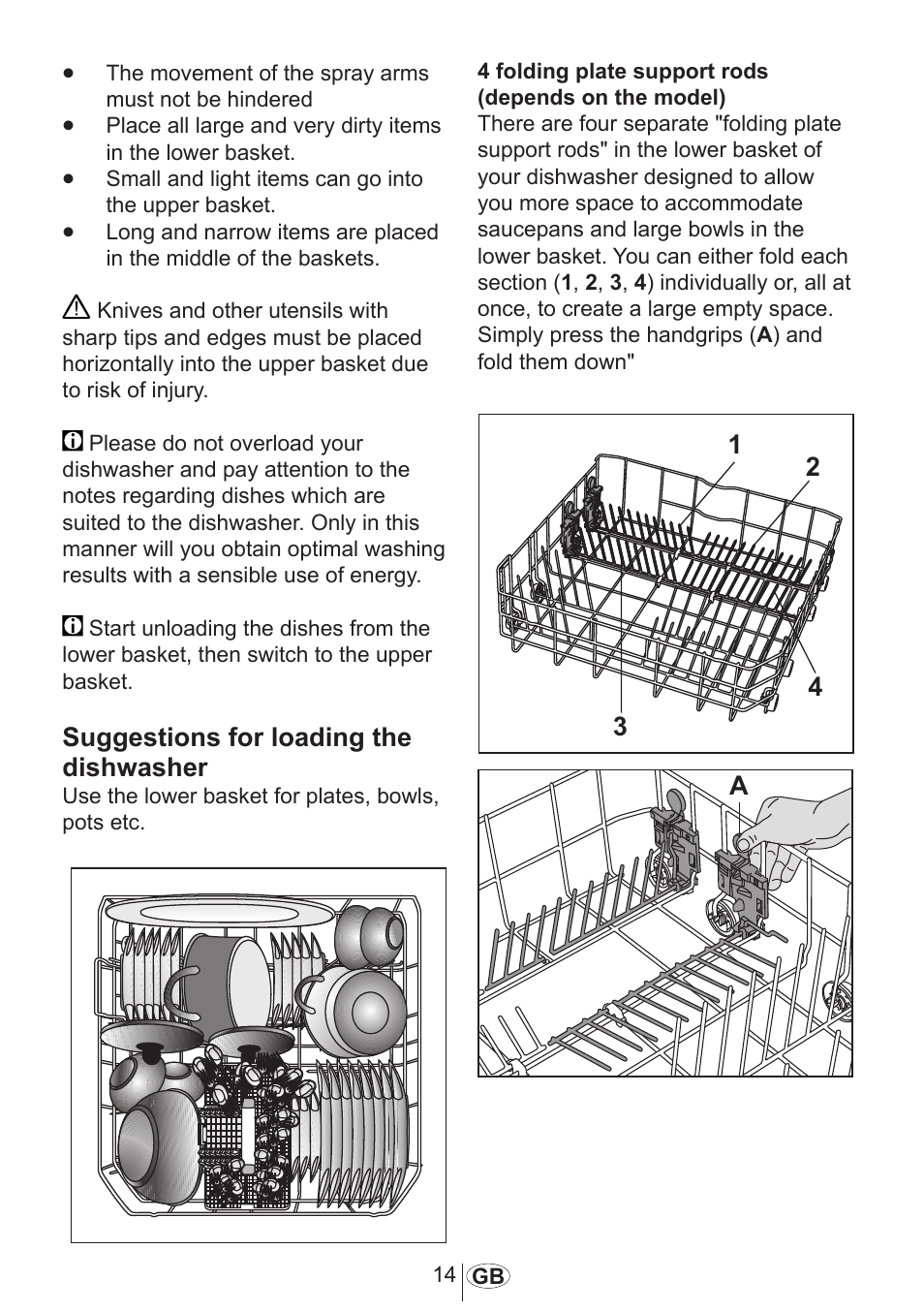 Suggestions for loading the dishwasher | Blomberg GIN 9260 E User Manual | Page 15 / 33