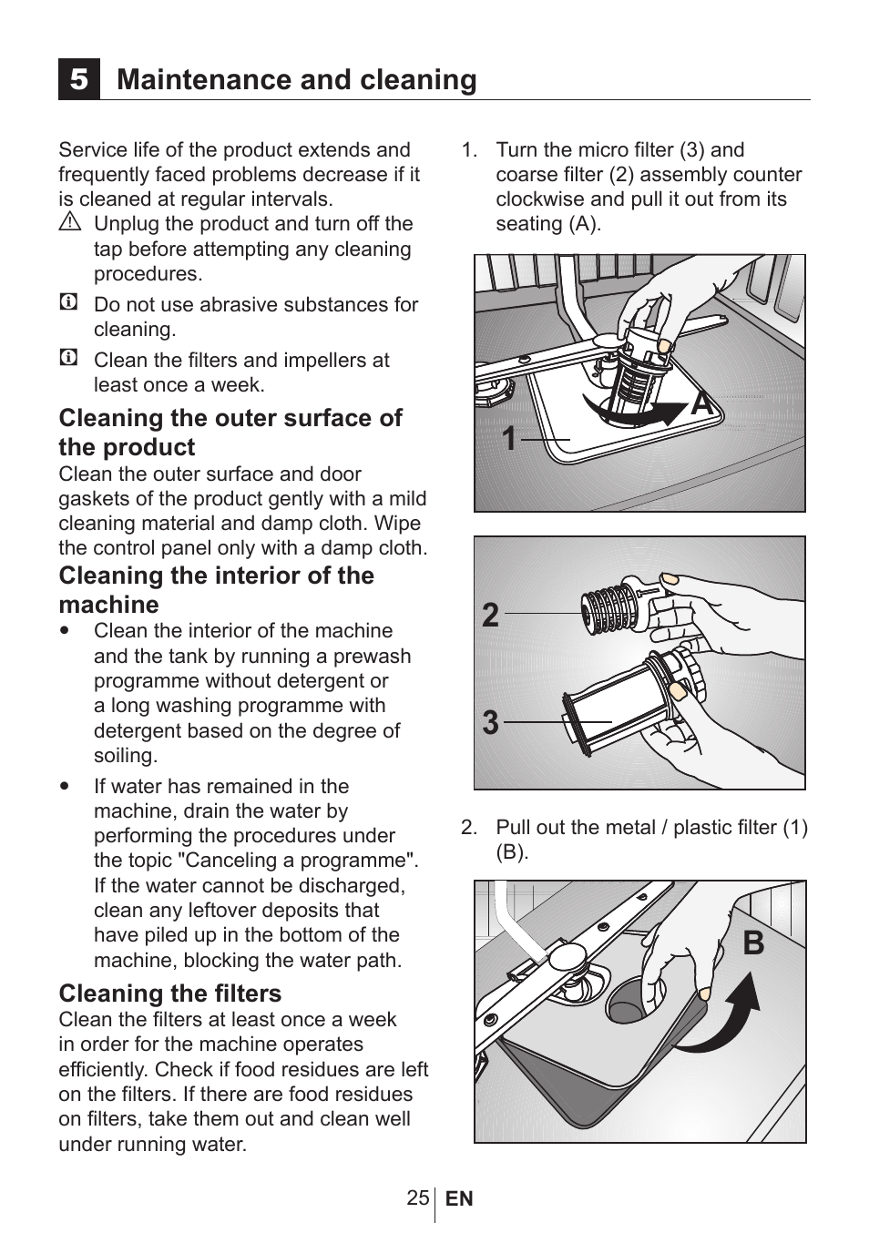 5maintenance and cleaning | Blomberg GIN 9262 X User Manual | Page 26 / 35