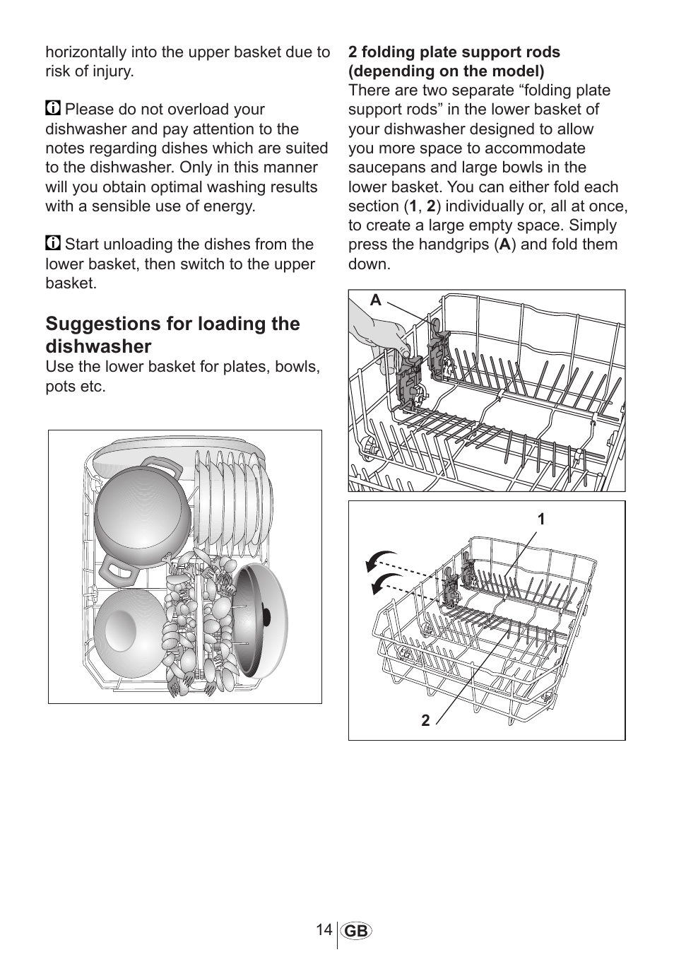 Suggestions for loading the dishwasher | Blomberg GSS 9482 X20 User Manual | Page 15 / 34