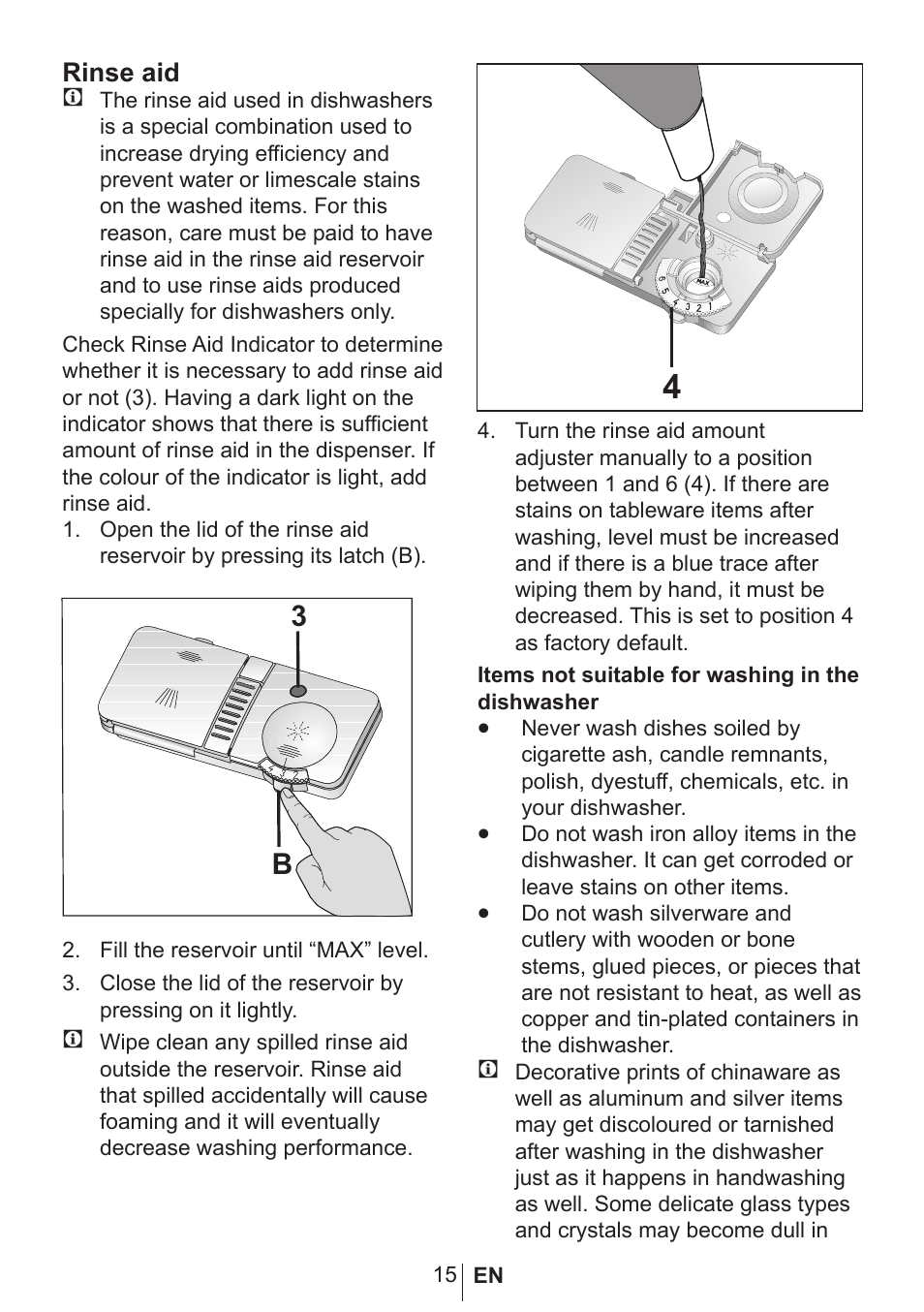 Rinse aid c | Blomberg GSN 9470 XSP User Manual | Page 16 / 43