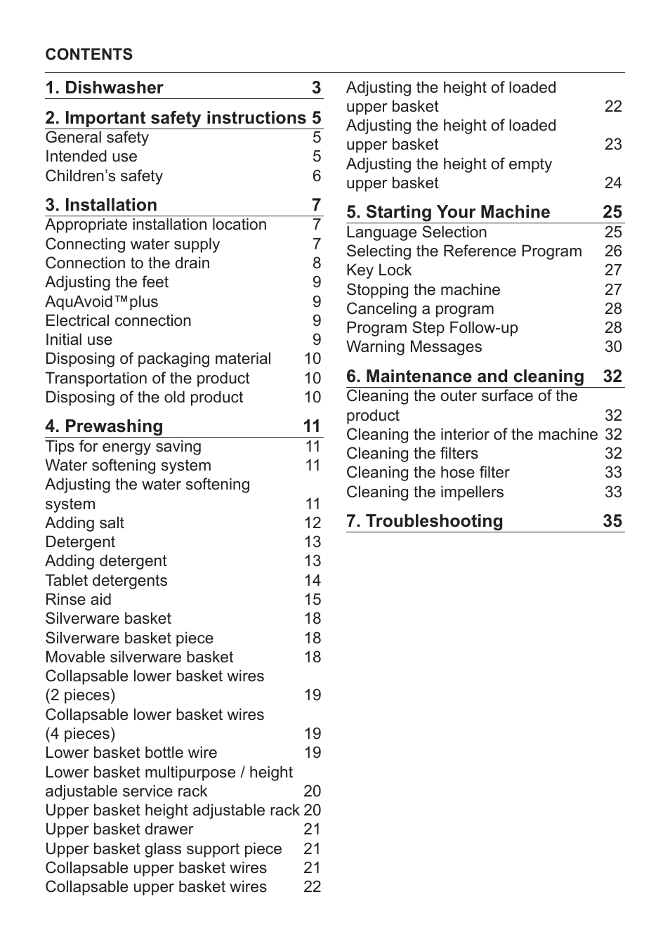 Blomberg smarTouch W20 User Manual | Page 3 / 42