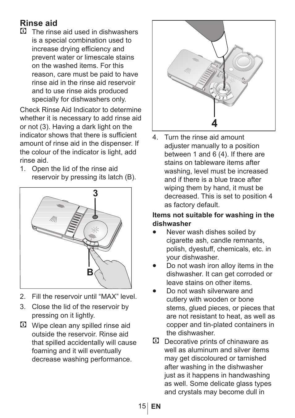 Rinse aid c | Blomberg GSN 9583 XB630 User Manual | Page 16 / 47