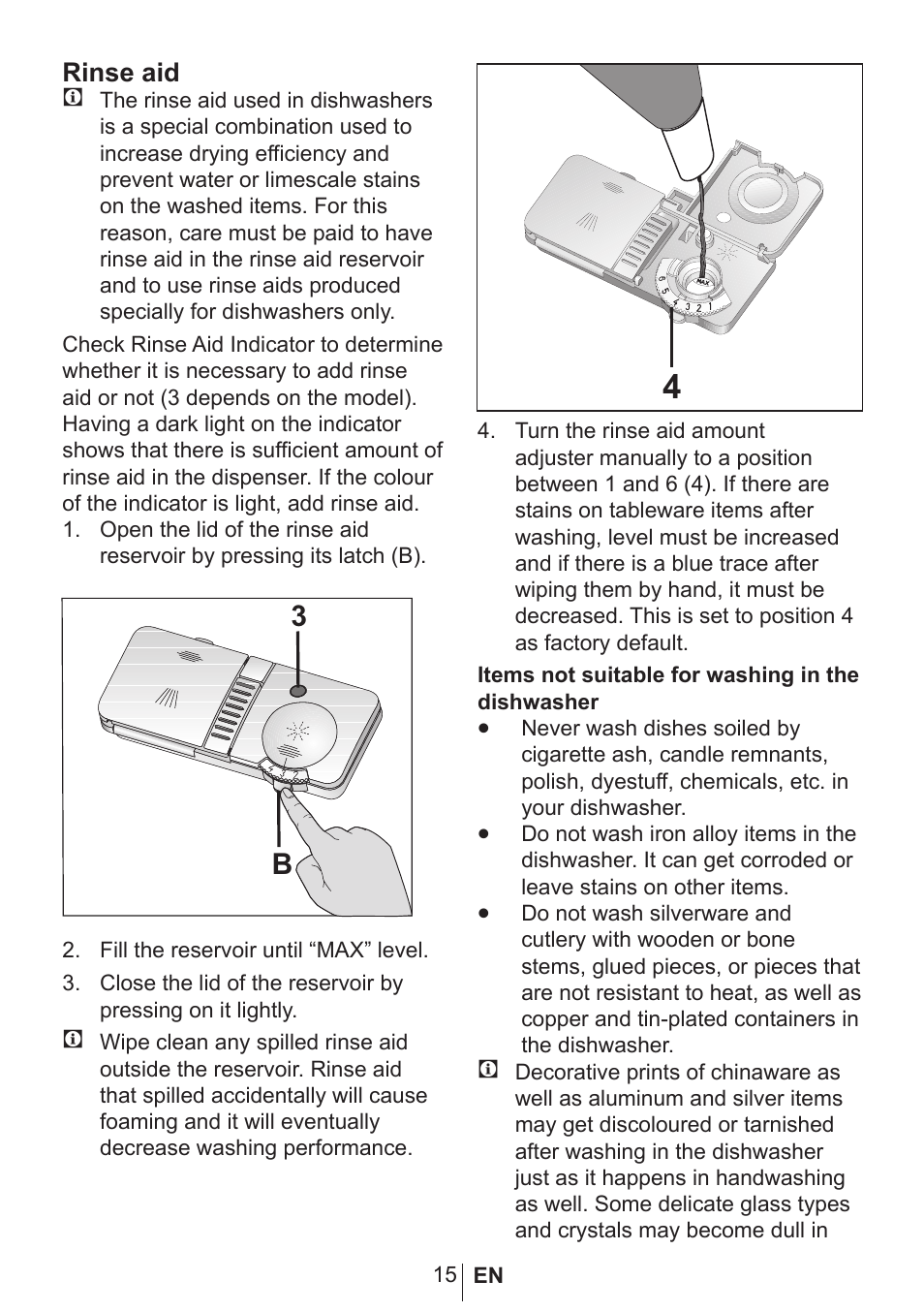 Rinse aid c | Blomberg GSN 9477 A User Manual | Page 16 / 42