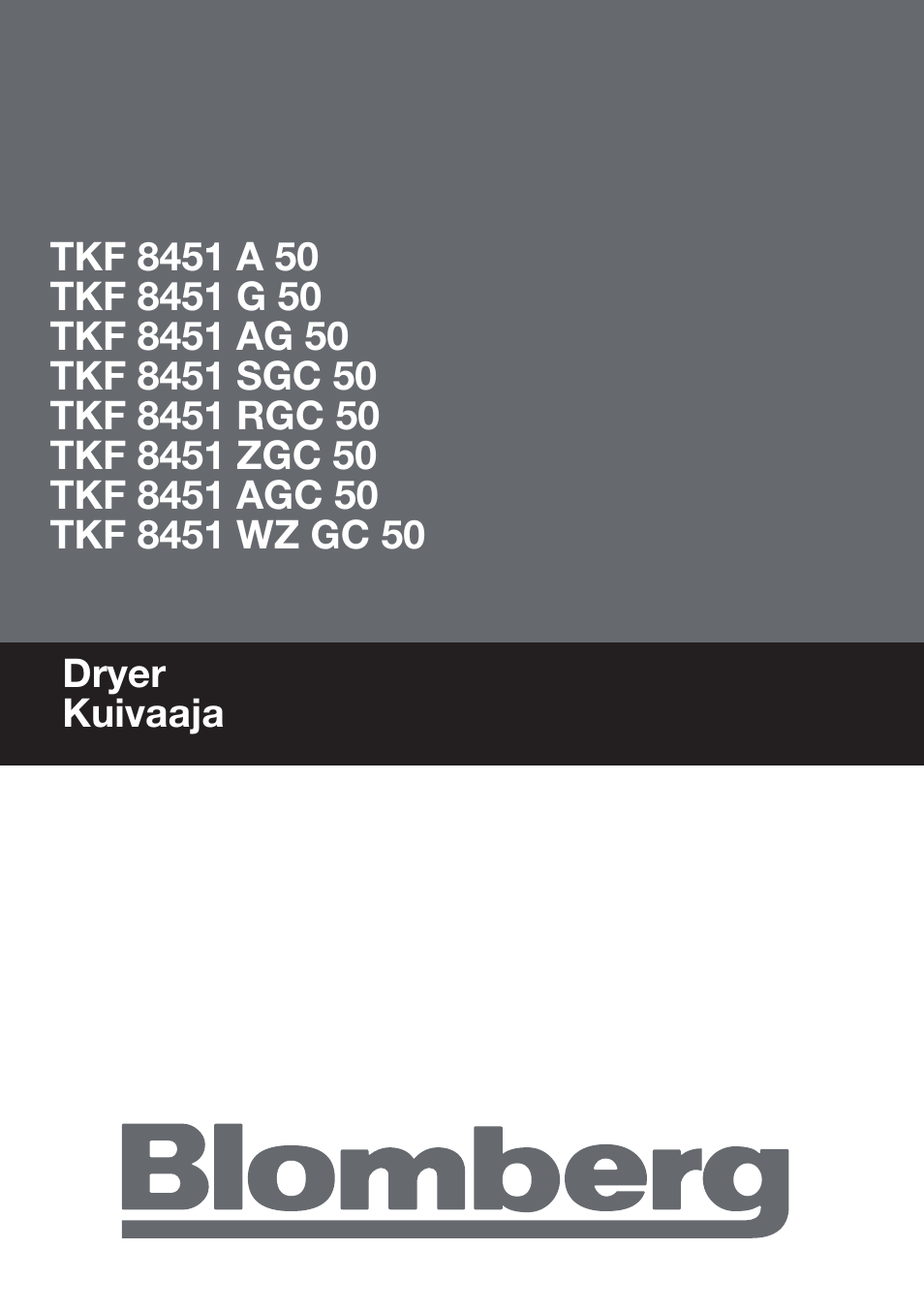 Blomberg TKF 8451 WZ GC 50 User Manual | 56 pages